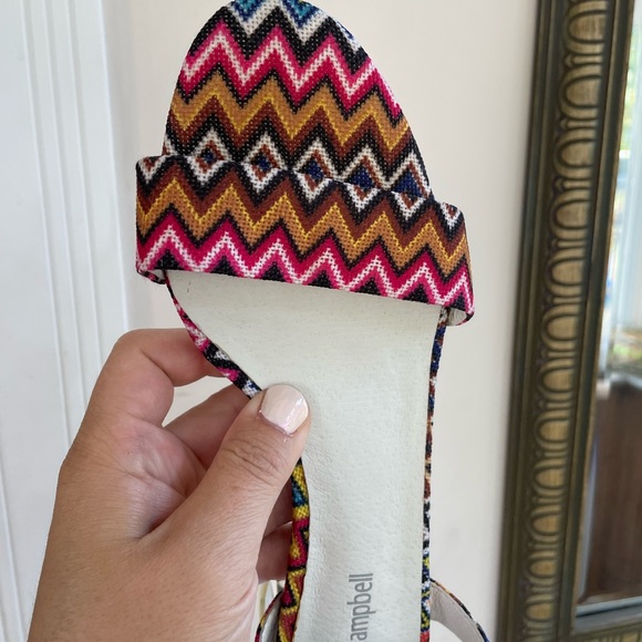 Jeffrey Campbell Dody Multicolour woven open toe low heel strappy sandal 8.5 - Picture 7 of 8